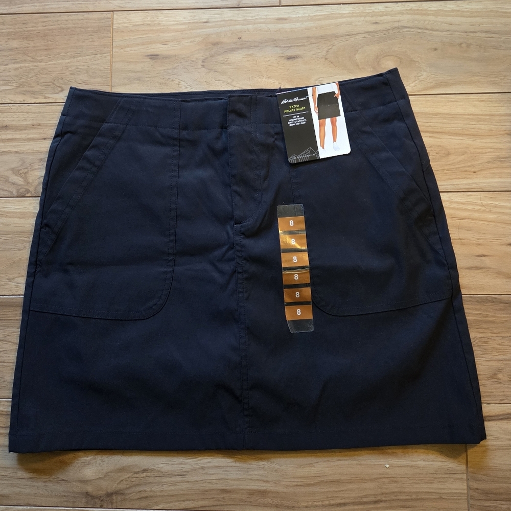 Eddie Bauer Skort Black Size 8 NWT